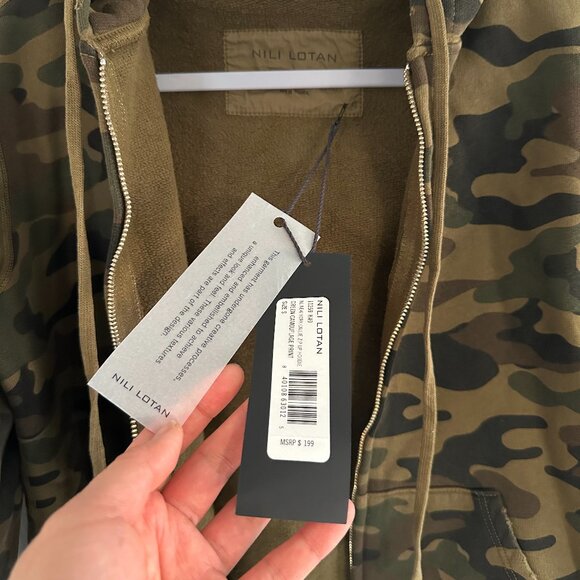 Nili Lotan Army Print Callie Hoodie - Picture 2 of 5